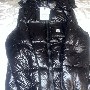 Moncler Shiny Black Puffer Jacket